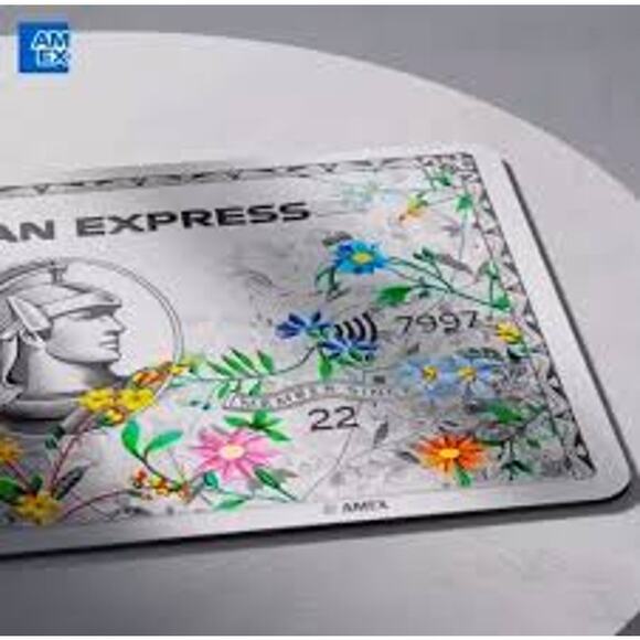 American Express amex metal Platinum Card Flower Kehinde  American Express AMEX METAL Platinum Card Flower Kehinde Whiley EXPIRED LTD RARE